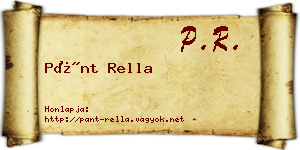 Pánt Rella névjegykártya